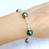 Bracelet ERIS - Tahitian pearls & moonstone (B513)