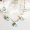 Necklace IVANNA - aquamarine (N276)