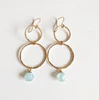 Earrings ANELA - aquamarine (E480)