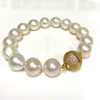 Bracelet ALMA - white Edison pearls (B492)