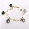 Bracelet ANUENUE - ombré Tahitian pearls (B556)