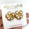 Large plumeria stud earrings (E559)