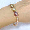 Bracelet Mayra - triple Edison pearls (B498)