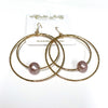 Earrings MOMILANI - pink Edison pearls (E588)