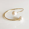 Cuff LEIA - white Edison pearls (B355)