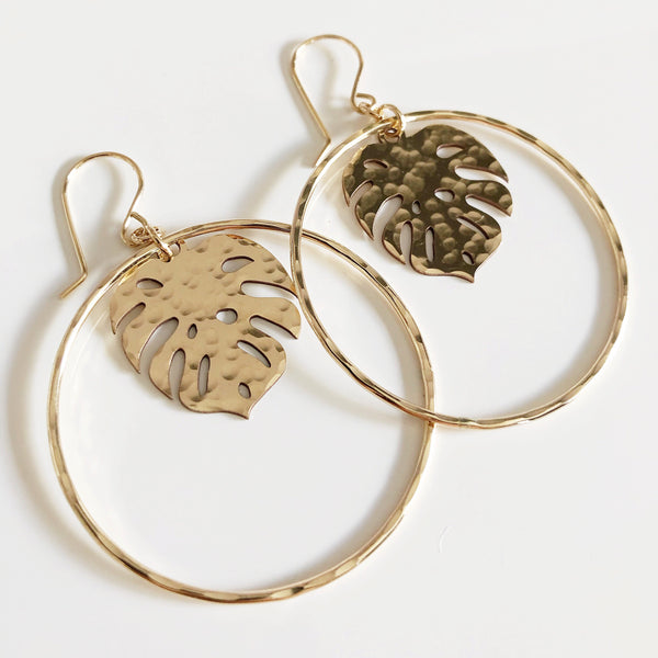 Large monstera hoops (E545)