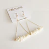 Earrings Riko - White coral branches (E130)