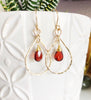 Earrings IRINA- garnet (E464)