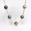 Necklace SIENNA - ombré Tahitian pearls (N412)