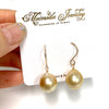 Gold south sea pearl dangle (E593)