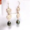 Earrings JAMILA - Tahitian pearl (E617)