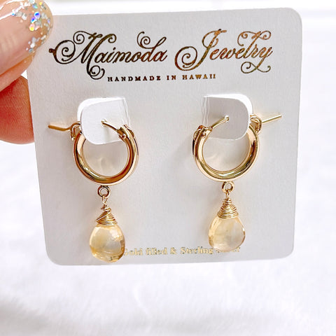 Earrings NOELA - citrine (E626)