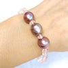 Bracelet LELA - Edison pearls & rose quartz (B485)