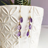 Earrings EMEIL - amethyst (E470)