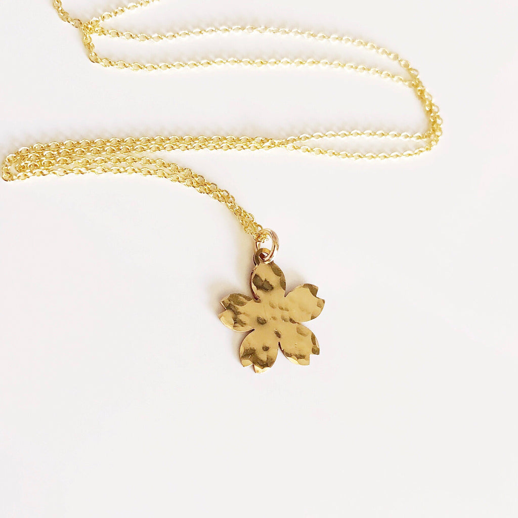 Cherry blossom charm necklace (N323)