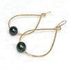 Earrings Molly -  tahitian pearls hoops ( E318)