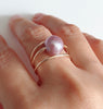 Ring LOELA - lavender Edison pearl (R197)