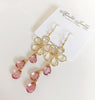 Earrings Suri - pink quartz (E311)