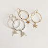 Earrings LULU - star charm (E498)