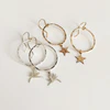 Earrings LULU - star charm (E498)