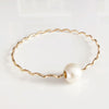 Bangle UNAHI - white Edison pearl (B429)