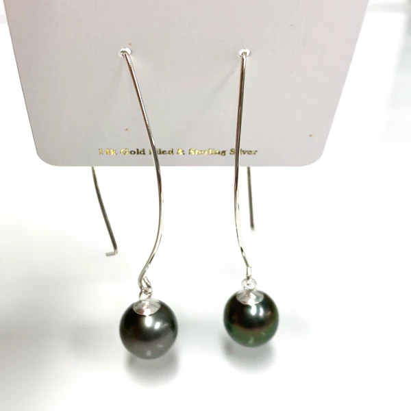 Earrings KALENA - Tahitian pearls (E396)