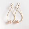 Earrings Ethel - pink Edison pearls (E395)