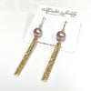 Earrings Melia - pink pearls (E610)