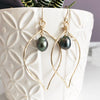 Earrings Riki - tahitian pearl (E118)