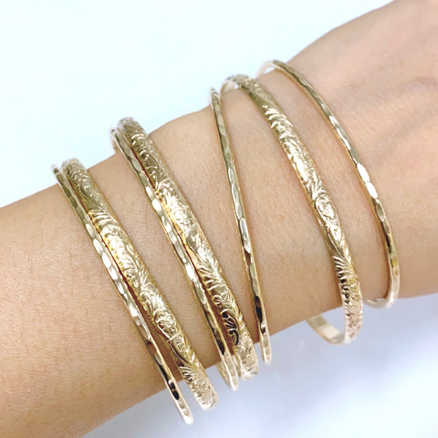 ATHENA bangles set - 4mm heirloom bangles (B457)