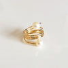 Ring CAMILA - white pearls (R164)