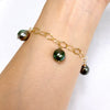 Bracelet ANUENUE - ombré Tahitian pearls (B556)