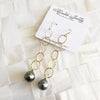 Earrings ABELLA - tahitian pearls (E533)