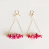 Earrings RIKO - pink coral branches (E111)