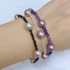 Bracelet ERIS - amethyst & purple Edison pearls (B537)