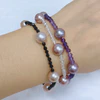 Bracelet ERIS - amethyst & purple Edison pearls (B537)