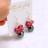 Earrings KIRA - pink sapphire (E636)