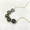 5 Tahitian pearls necklace