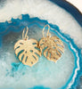 Monstera dangle earrings (E492)