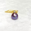 Necklace MIULIE - purple Edison pearl (N385)