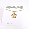 CZ plumeria charm necklace