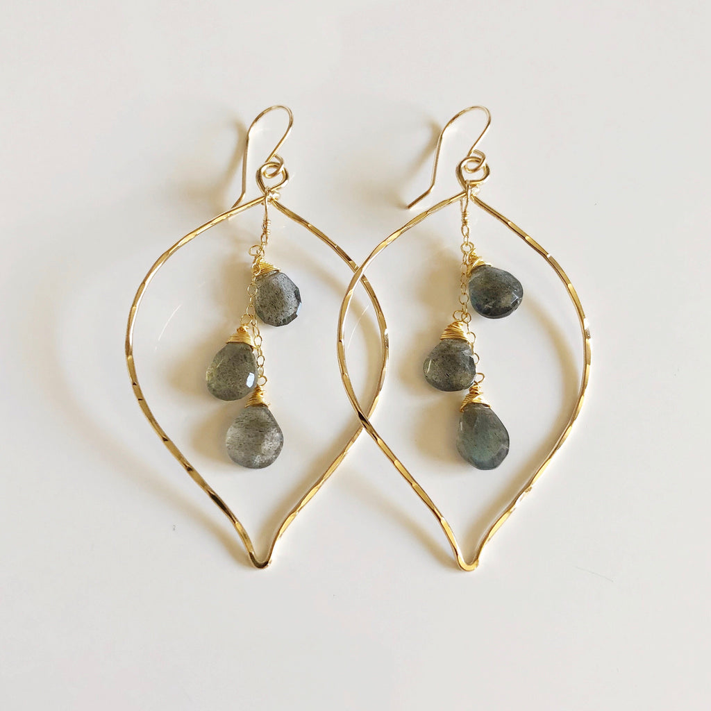 Earring Yuri - labradorite (E265)