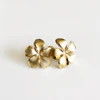 Large plumeria stud earrings (E559)