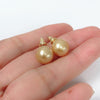 Earrings Momi - golden south sea pearls (E526)