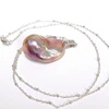 Necklace IRENE - large baroque Edison pearl (N383)