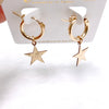 Earrings NOELLA - star charms (E619)