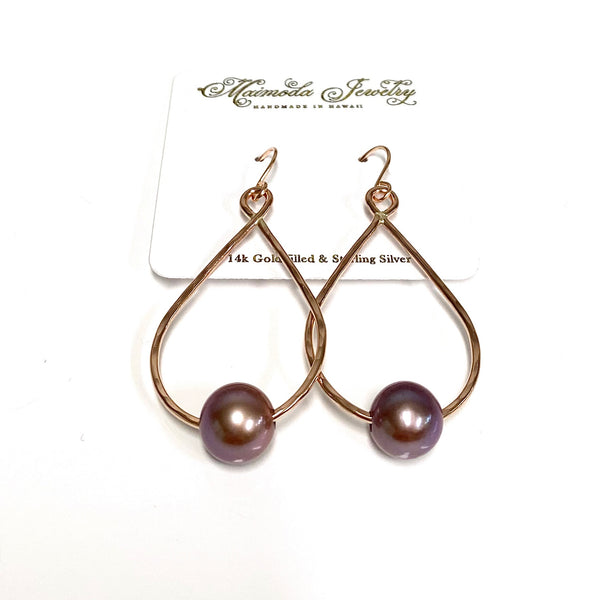 Earrings STELLA - lavender Edison pearls (E580)
