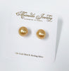 Earrings Momi - golden south sea pearls (E526)