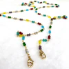 Rainbow zircon mask/ eyeglass chain