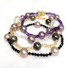 Bracelet ERIS - Citrine & Tahitian pearls (B536)